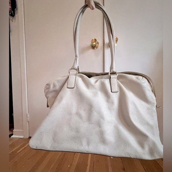 MICHAEL by Michael Kors leather cream shoulder bag purse - Picture 3 of 5